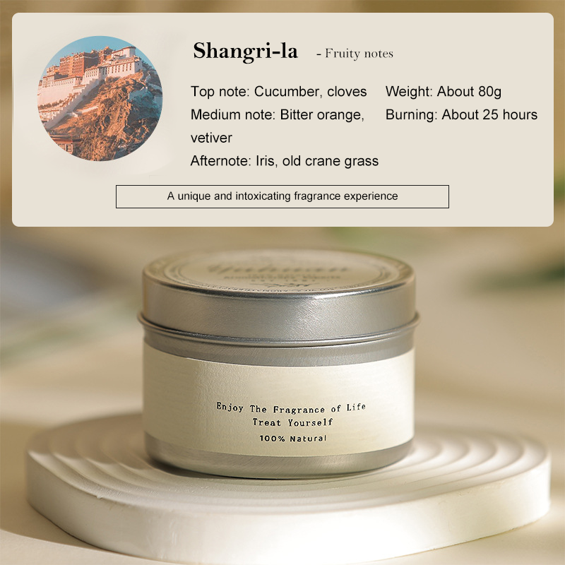 Diffuseur de Boîte en Fer Argent/Shangri-La-Wax 80g