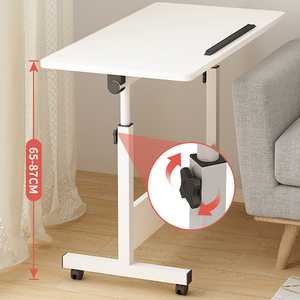 Adjustable Manual Desk Foldable Metal PC Laptop <strong>Computer</strong> <strong>Table</strong> <strong>with</strong> Drawer Bookshelf and USB Port Portable Storage Feature - Product Image 4