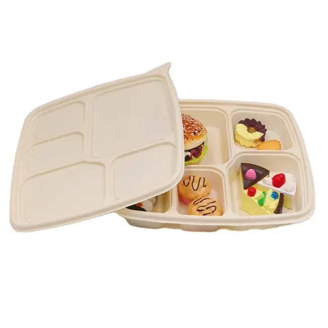 Tùy chỉnh sinh thái thân thiện giấy đưa ra container thực phẩm hộp Sushi Takeaway Bento ăn trưa Hộp bao bì hộp cho thực phẩm và bánh ngọt