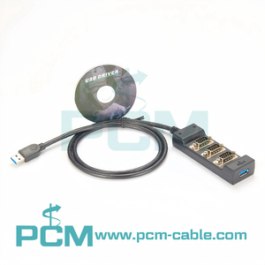 <strong>USB</strong> to RS232 4 Port DB9 <strong>Serial</strong> Adapter Converter Multi-4 <strong>USB</strong> RS232 <strong>USB</strong> to <strong>Serial</strong> Hub RS232 Splitter - Product Image 3