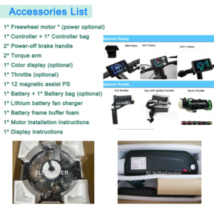 36V 48V 52V 60V 72V Ebike chuyển đổi bộ dụng cụ với pin 250W 500W 1000W 1500W 2000W Xe đạp điện xe đạp điện bánh xe động cơ <span class=keywords><strong>Kit</strong></span> - Product Image 2