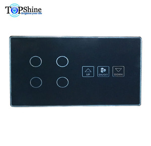 Topshine147タイプAlexaおよびGoogleHome対応5〜8ギャング調光器ファンカーテン自由に組み合わせられたWi-Fiスマートタッチスイッチ - Product Image 6