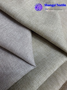 Dua warna G1415 kain Linen imitasi untuk musim semi musim panas bahan gaya polos untuk sepatu topi bagasi gaun Sofa mode - Product Image 4