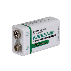 Mikro 600 ile özelleştirilmiş kablosuz mikrofon mAh mikro Usb 9v pil Li-ion şarj edilebilir pil 9v şarj portu hücre