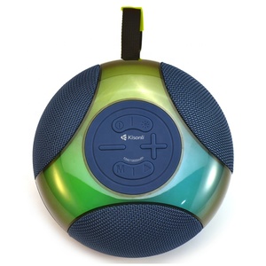 便携式IPX6防水蓝牙扬声器，带RGB发光二极管照明调频收音机和电池电源 - Product Image 4