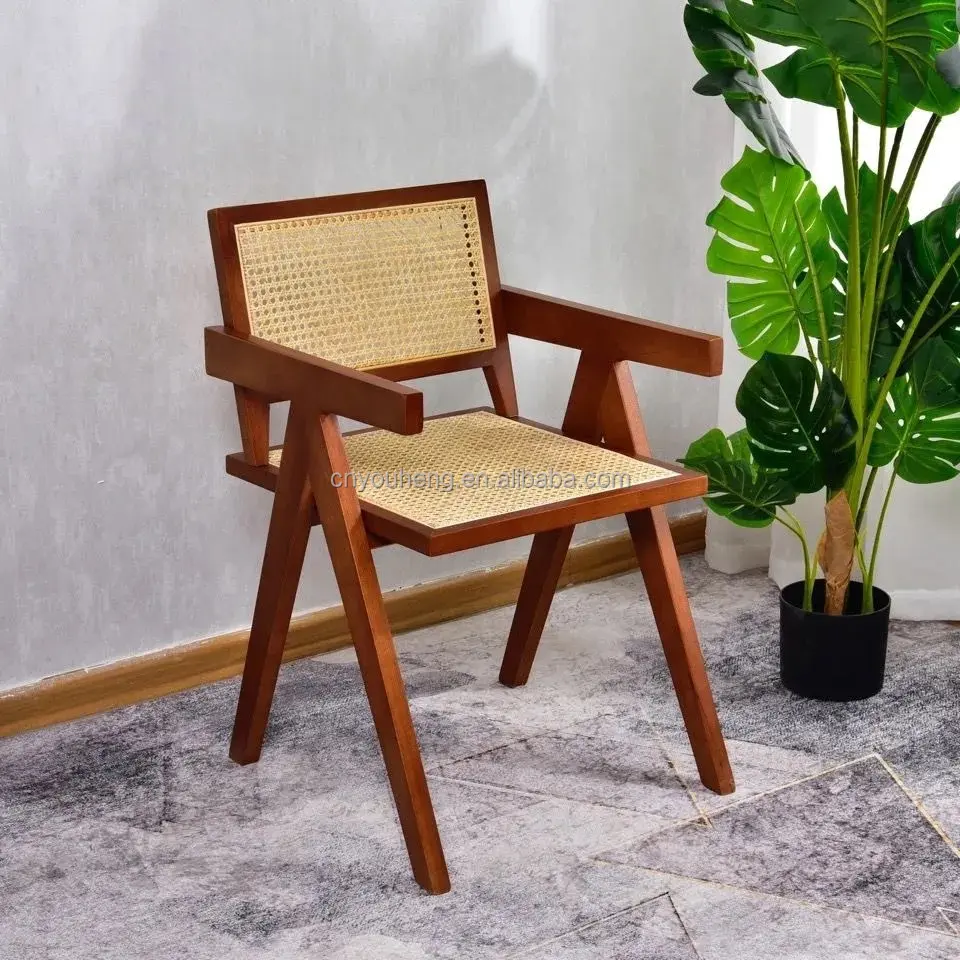 Muebles de exterior para sala de estar, silla plegable de ratán con brazo para comedor y jardín