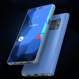 适用于iphone 8 7 6 6S Plus X XR翻盖支架皮套的清晰智能镜面手机壳，适用于三星S20 plus ultra - Product Image 5