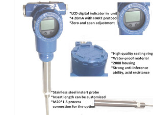 UTI5 sıcak yağ Pt100 LCD HART Analog akıllı sıcaklık verici