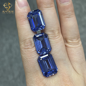 0.5 zaffiro coltivato in laboratorio-10 carati color smeraldo/taglio ovale blu reale laboratorio ha creato pietra zaffiro per gioielli - Product Image 1