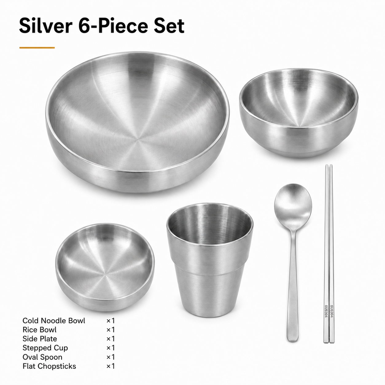 Silver-six-piece set