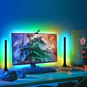 Tuya ชุดไฟถ่ายภาพระยะไกล WIFI,แถบไฟ LED RGBIC TV ไฟแบคไลท์พร้อมกล้องแบบคู่