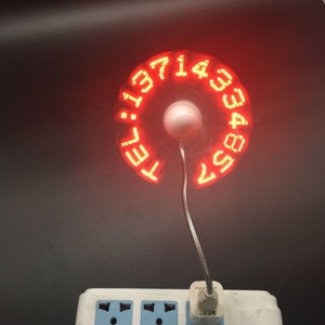Nuevo producto Mini portátil programable Led mensaje personalizado ordenador USB mini ventilador