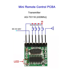 433mhz אלחוטי רחב מתח קידוד משדר פענוח מקלט 4 CH פלט מודול עבור <span class=keywords><strong>433</strong></span>.92 Mhz שלט רחוק
