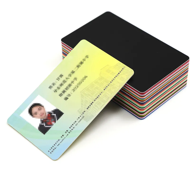 פרימיום הולוגרמה הדפסה שם תמונה מותאם אישית PVC מזהה כרטיס עם הולוגרפי מדבקה