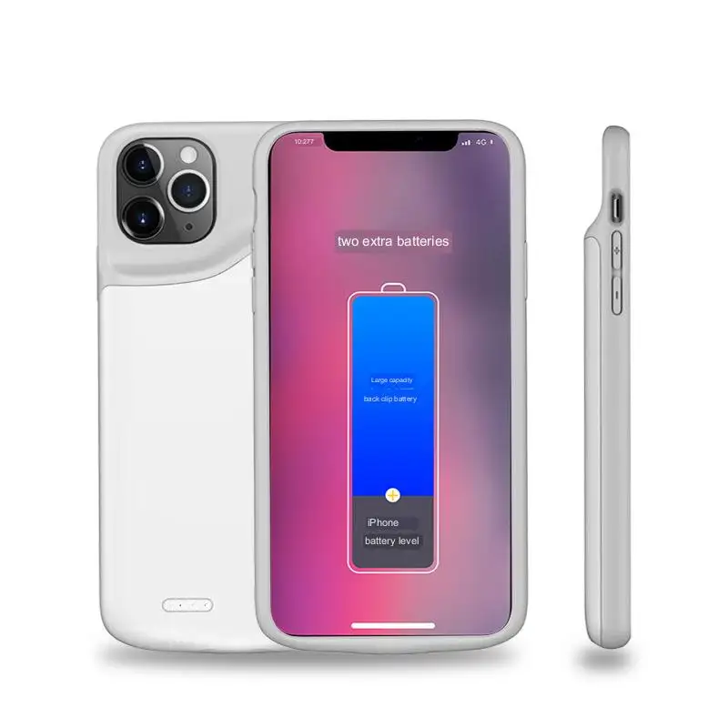 Funda de Carga inteligente de alta capacidad para iphone x, carcasa de batería de 5500mAh para iphone xr/xs max/7/8 11 12 13 Pro max