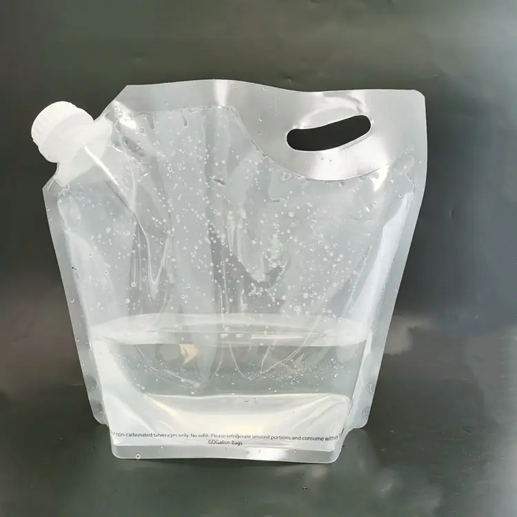 5L Stand-up copa de plástico bolsa de embalaje de Caño para cerveza bebidas de leche de jugo de café DIY bolsa de embalaje