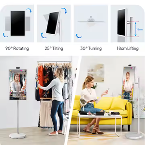 Großhandel maßge schneiderte gute Qualität 22 Zoll Smart-TV-Touchscreen wiederauf ladbare tragbare mobile schwarz weiß Monitor TV mit Ständer