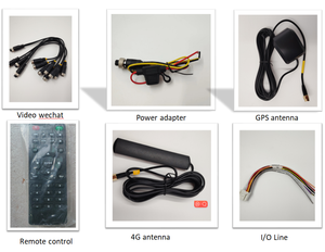 EAPODA 4CH 4G3GカーDVRシステムブラックトラックドライビングビデオレコーダー1080P解像度LCDSDカードダッシュカム-ブラックボックスダッシュカムMDVR - Product Image 5