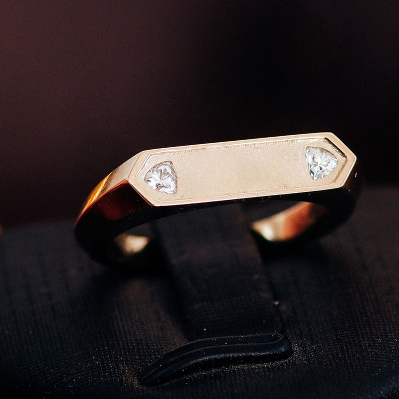 แหวนมอยซาไนต์ทองแท้ 18K