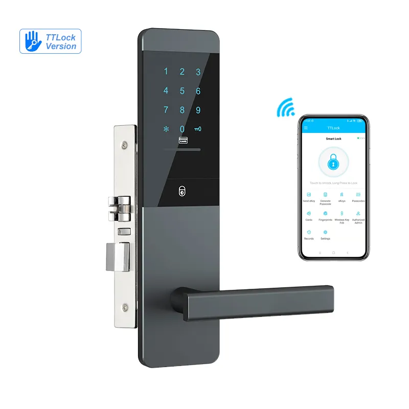 Tuya — serrure de porte sans clé wifi avec application, TTlock, clavier intelligent, combinaison de code, mot de passe, verrouillage de porte numérique