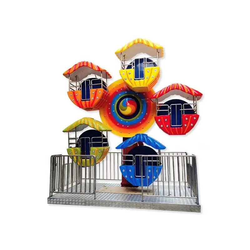استيراد من الصين ملاهي ألعاب الحديقة في الهواء الطلق محمولة صغيرة عجلة لعبة للبيع