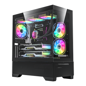LOVINGCOOL Factory computer case ATX Tower Gaming computer case con vidrio templado OEM fabrica Custom Computer Gaming case - Product Image 1