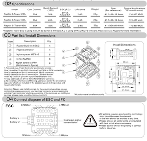 Die bürstenlose 4-in-1-Multi-Rotor-60A-32-Bit-ESC-Controller-Karte des OEM-Lieferanten für FPV-Drohnen Hochleistungs-PCBA - Product Image 4
