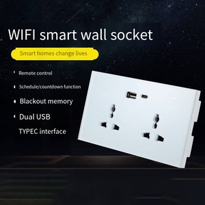 ZIGBEE V3 Apple homekit App está conectado directamente con USB tipo C pared inteligente receptáculo de pared enchufe inteligente - Product Image 2