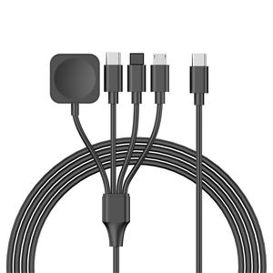 Trend yeni kare 4-in-1 kablosuz şarj tipi C hızlı şarj kablosu için akıllı saat cep telefonu şarj USB C veri kablosu - Product Image 1