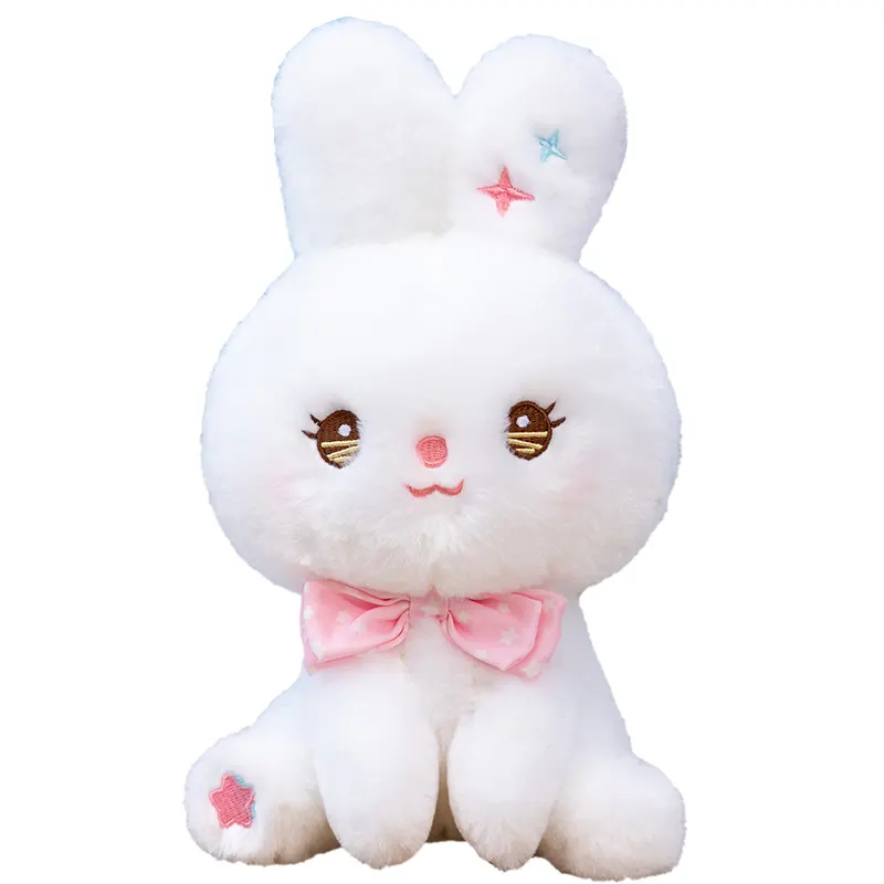 Figurine en peluche lapin étoile mignon poupée lapin blanc petit lapin vierge cadeau d'anniversaire
