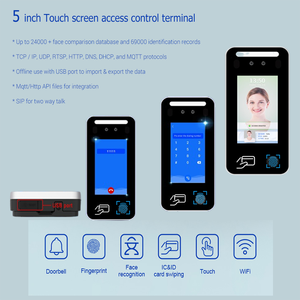 Sistema di controllo degli accessi biometrici riconoscimento facciale delle impronte digitali visione notturna IC/lettore di schede di identificazione libera rilevamento del movimento API - Product Image 2