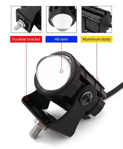 Motosiklet ışıkları IP67 beyaz sarı çift renkli Led sürüş ışık motosiklet spot far küçük çelik tabanca - Product Image 4