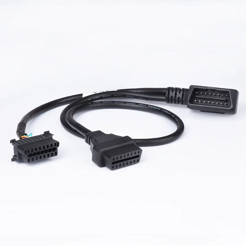 Applicable to automotive OBD2 1 to 2 extension cable 16 pin special harness OBD connection cable