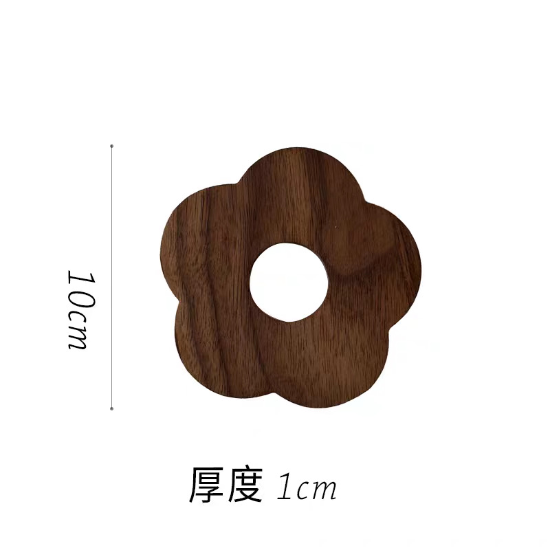 Y593 fleur en bois de noyer-10101cm pièce unique