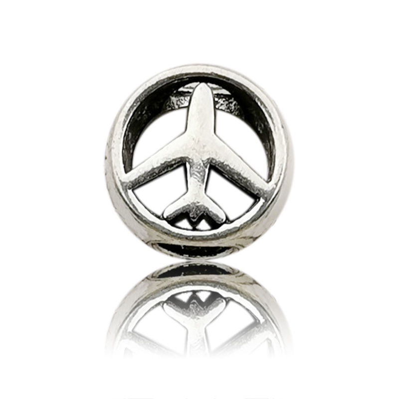 1Perles rondes à gros trous pour avions10,5x9,5-1,3g-10108