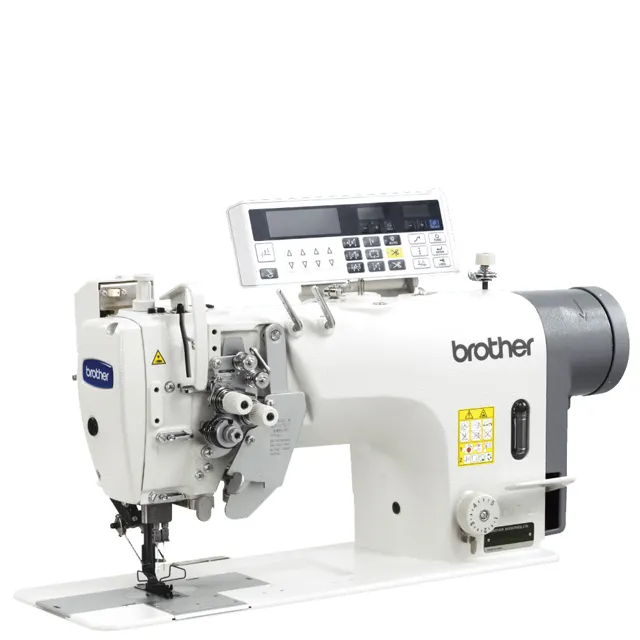 Brother T-8452C-máquina de coser de punto de bloqueo de accionamiento directo de aguja doble, con motor y caja de control, alto valor