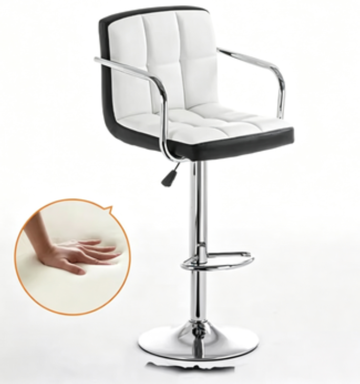 High 60-80cm-armrests-black and white