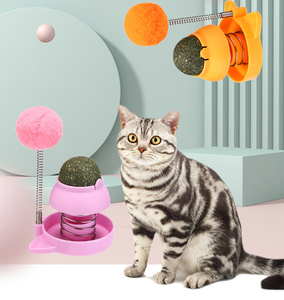 Juguetes para mascotas para gatos, juguetes deportivos interactivos para jugar con bola de resorte doble giratoria para masticar bolas de hierba gatera, juguete para gato - Product Image 5