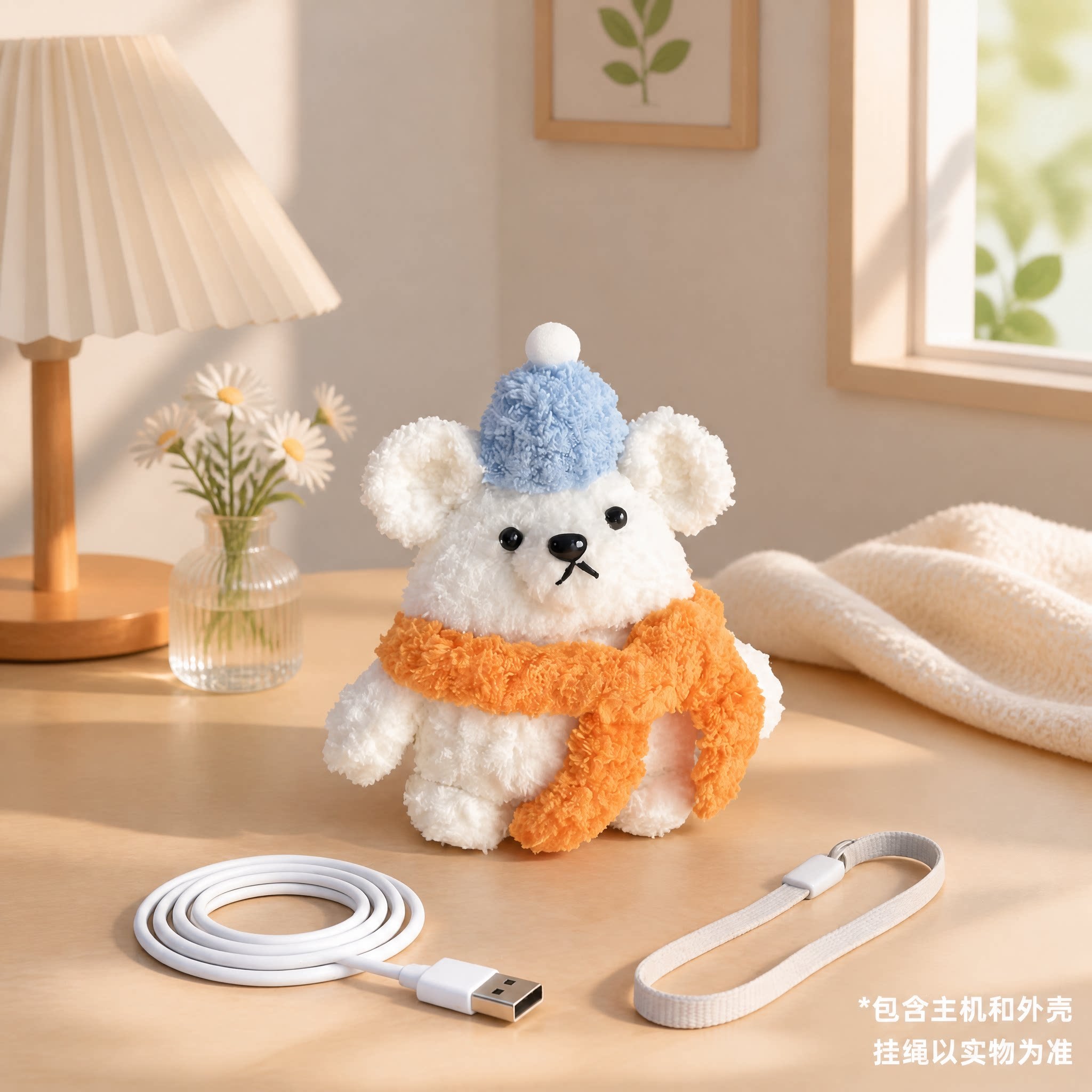 ผ้าพันคอสีส้ม รุ่น Bear-WiFi รองรับฮอตสปอต