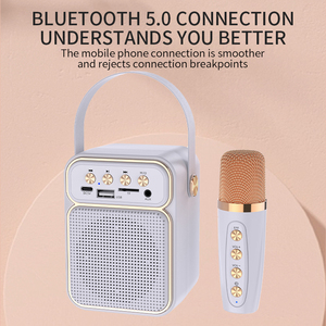 Inalámbrico portátil para altavoz Bluetooth con micrófono para karaoke de sonido envolvente para uso en computadora - Product Image 6