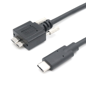 USB 3.0 tip C erkek mikro B erkek şarj ve sabit disk kamera ve barkod tarayıcı için vidalı bağlantı ile veri aktarım kablosu - Product Image 5