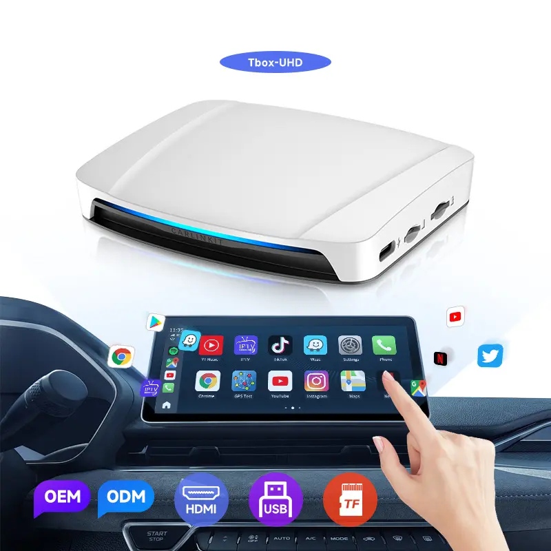 Kabellos AI Box Youtube Netflix Auto Multimedia Play Carlink 128Gb Tbox Uhd Hdmi Usb Carplay Android Auto 13 Sdm660 für Apple