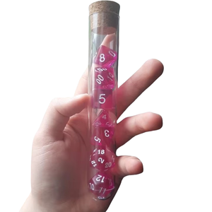 100 farklı stilleri karıştırma renk 7 adet şeffaf çokyüzlü zar Set plastik şişe için D & D rol oynayan masa oyunları - Product Image 3