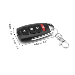 433MHZ telecomando Wireless 4 bottoni in metallo nero copia codice duplicatore per porta Garage chiave auto - Product Image 3
