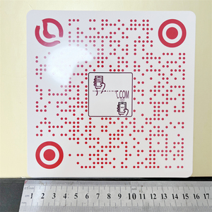 Digital Smart QR Code carta da Menu Nfc piatta quadrata di grandi dimensioni da 160MM per finestre o tavoli