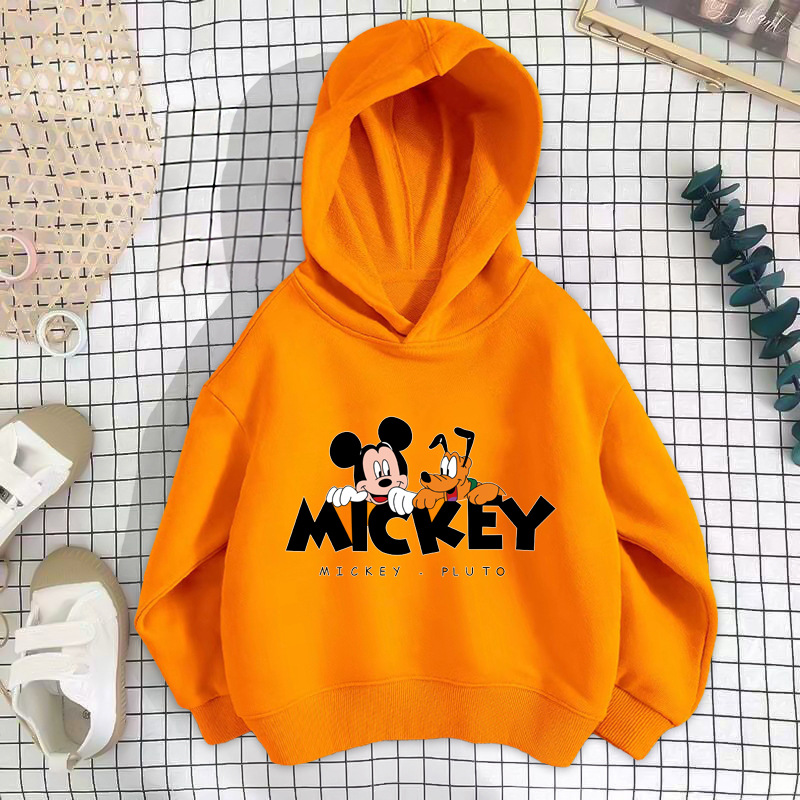 Orange puppy mickey mouse sweatshirt
