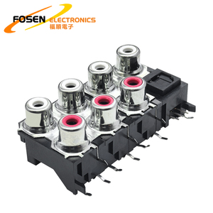 FOSEN Pcb安装多Av音频插座RCA 3针1/2/3/7孔母光音频插孔连接器 - Product Image 6