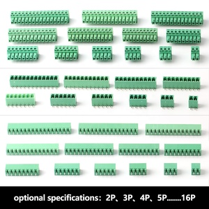 Conectores de bloque de terminales enchufables macho hembra 2P-12P Bloque de terminales enchufable 5,08 - Product Image 2