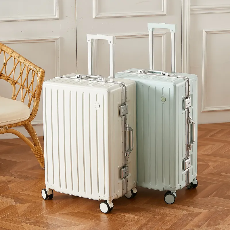 Bagaglio da viaggio in alluminio PC smart carry on borse da viaggio bagaglio a mano valigia trolly bags