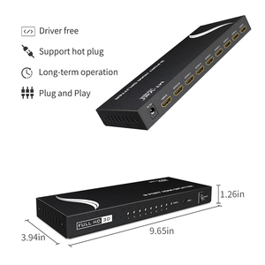 Divisor HDMI 4K 30Hz 1 entrada 8 salidas, 1 ORDENADOR 1 Monitor 8 + adaptador de corriente Divisor HDMI 4K 1x8 - Product Image 3